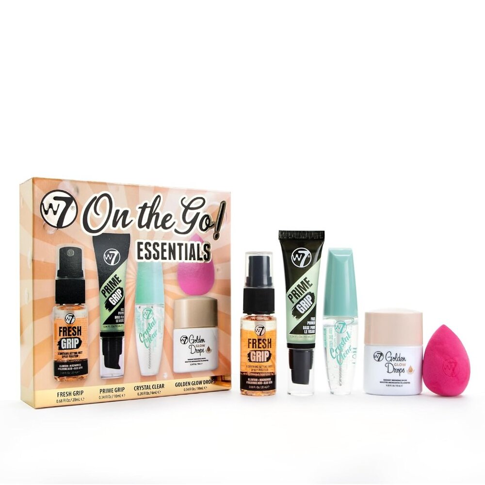 On the Go Essentials Gift Set - Mini Makeup Must-Haves with Primer, Setting Spra